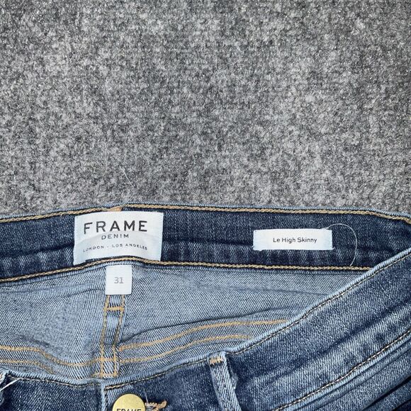 FRAME Jeans Womens Size 31 Blue Denim Le High Skinny Revere - Picture 3 of 10